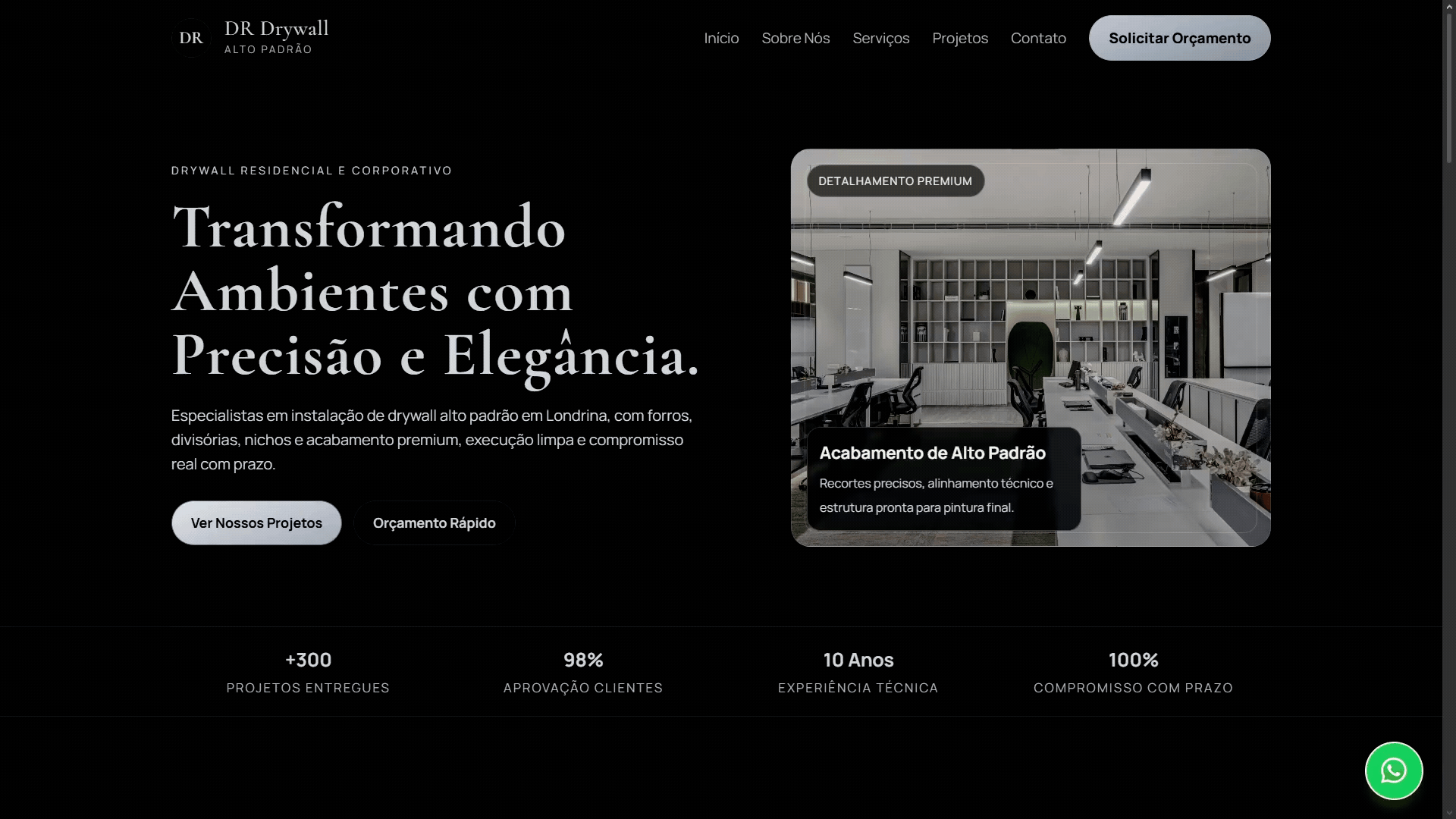 Preview do site DR Drywall